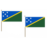Solomon Islands Fabric National Hand Waving Flag Flags - United Flags And Flagstaffs