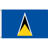 St Lucia National Flag - Budget 5 x 3 feet Flags - United Flags And Flagstaffs
