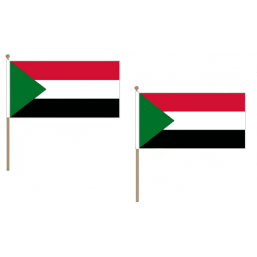Sudan Fabric National Hand Waving Flag Flags - United Flags And Flagstaffs