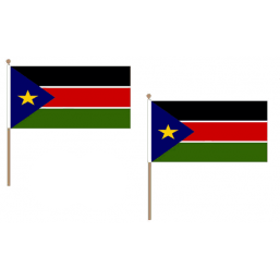 South Sudan Fabric National Hand Waving Flag Flags - United Flags And Flagstaffs