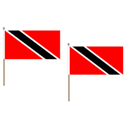 Trinidad and Tobago Fabric National Hand Waving Flag Flags - United Flags And Flagstaffs
