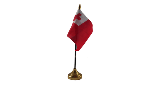 Tonga Table Flag Flags - United Flags And Flagstaffs