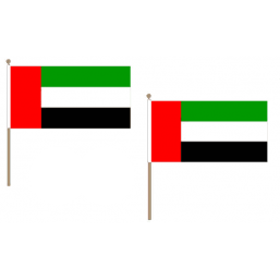 United Arab Emirates Fabric National Hand Waving Flag Flags - United Flags And Flagstaffs