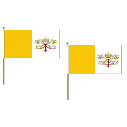 Vatican City Fabric National Hand Waving Flag Flags - United Flags And Flagstaffs