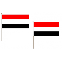 Yemen Fabric National Hand Waving Flag Flags - United Flags And Flagstaffs