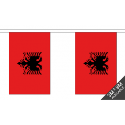 Albania Flag  - Fabric Bunting Flags - United Flags And Flagstaffs