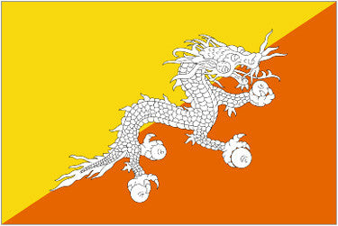 Bhutan National Flag Sewn Flags - United Flags And Flagstaffs