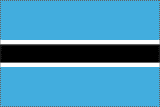 Botswana National Flag Printed Flags - United Flags And Flagstaffs