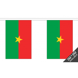 Burkina Faso Flag  - Fabric Bunting Flags - United Flags And Flagstaffs