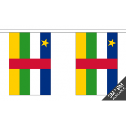 Central African Flag  - Fabric Bunting Flags - United Flags And Flagstaffs