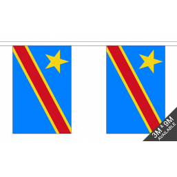 Congo DR Flag - Fabric Bunting Flags - United Flags And Flagstaffs