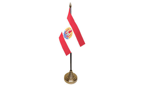 French Polynesia Table Flag Flags - United Flags And Flagstaffs