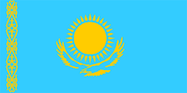 Kazakhstan National Flag Sewn Flags - United Flags And Flagstaffs
