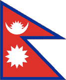 Nepal National Flag Printed Flags - United Flags And Flagstaffs