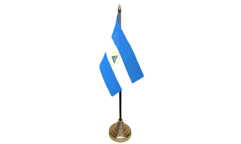 Nicaragua Table Flag Flags - United Flags And Flagstaffs