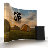 Pop Up Exhibition Displays - Curved Banners - United Flags And Flagstaffs