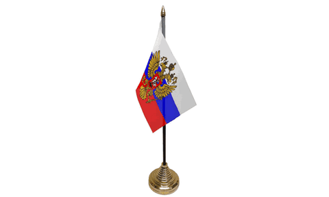 Russia (Eagle) Table Flag Flags - United Flags And Flagstaffs